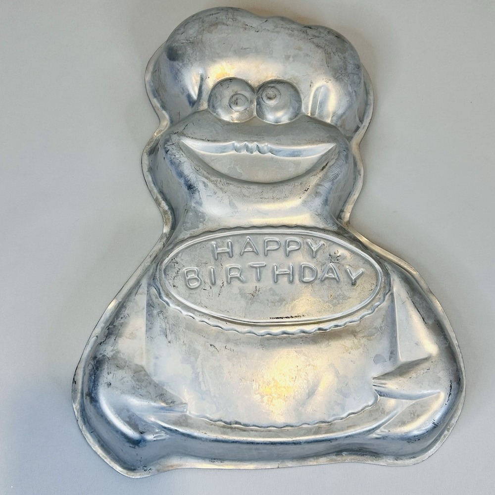 Vintage  Wilton Cookie Monster Cake Pan 1982, 502-3738  Muppets  Happy Birthday